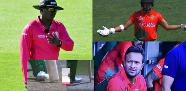সাকিবকে আউট দেওয়া আম্পায়ার ল্যাংটনই দুদিন আগে দিয়েছিলেন পাঁচ বলে ওভার