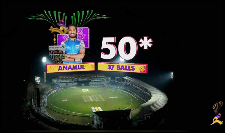 বিজয়ের ব্যাটিং ঝড়ে টানা চতুর্থ জয়ে খুলনা!