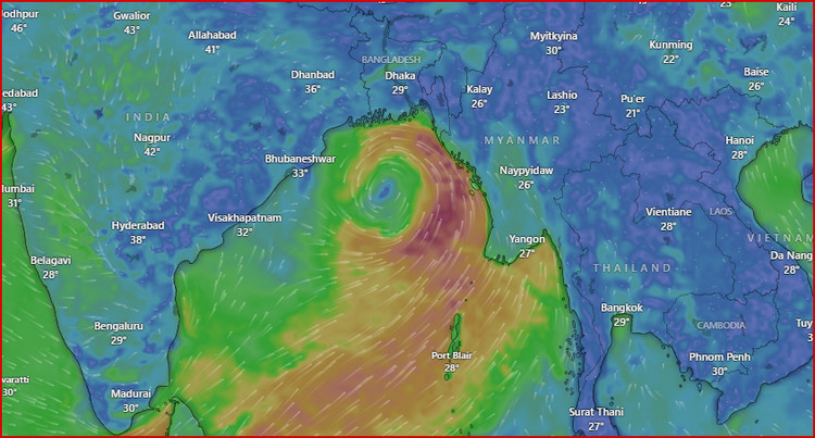 যে দিকে ঘূর্ণিঝড় রেমালের গতিপথ, যেখানে আঘাত হানবে