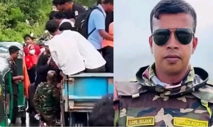 অবশেষে হাঁটু দিয়ে নারীদের সিঁড়ি বানানো সেই ‘সুপার হিরো’ সেনার পরিচয় পাওয়া গেল