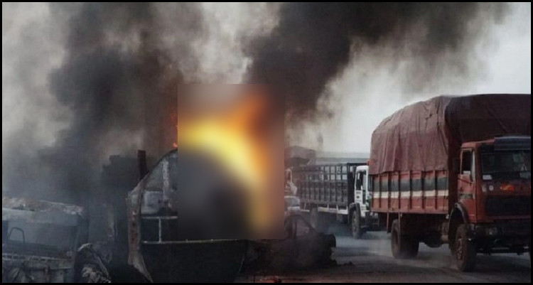 জ্বালানির ট্রাক বিস্ফোরিত আ'গু'নে ৪৮ জনের প্রা'ণহা'নি