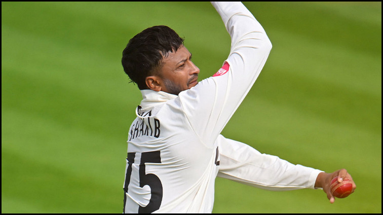 কাউন্টিতে প্রথম ম্যাচেই সাকিবের অবিশ্বাস্য বোলিং, বল হাতে যত উইকেট পেলেন সাকিব