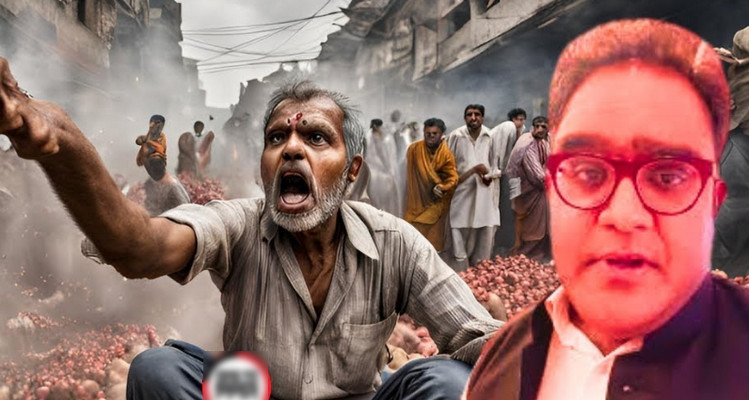 ভারতে কৃষকদের চরম ক্ষোভ, পেঁয়াজ-আলু রাস্তায় ফেলে ময়ূখ রঞ্জনের বাড়ি ঘেরাও