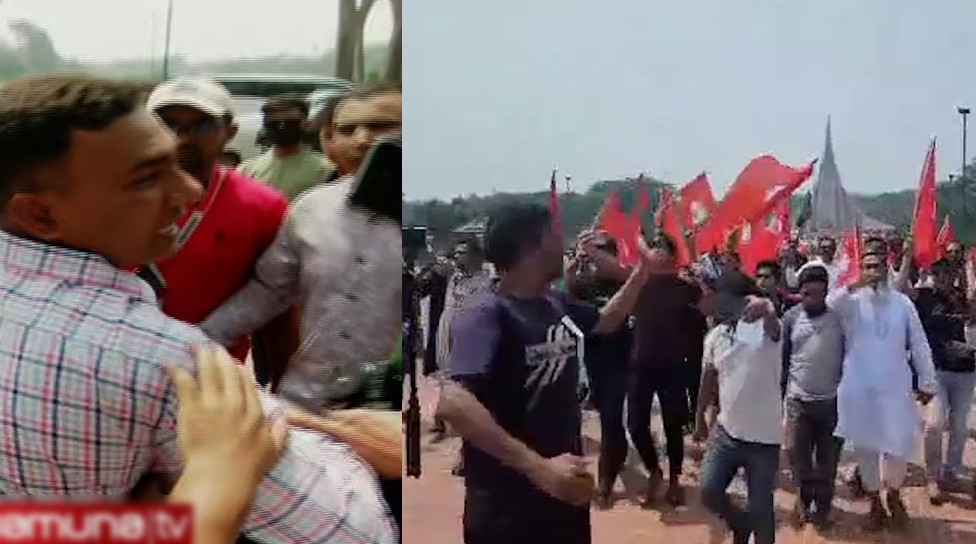 হঠাৎ স্মৃতিসৌধে আওয়ামী লীগের স্লোগান, অতঃপর যা হল