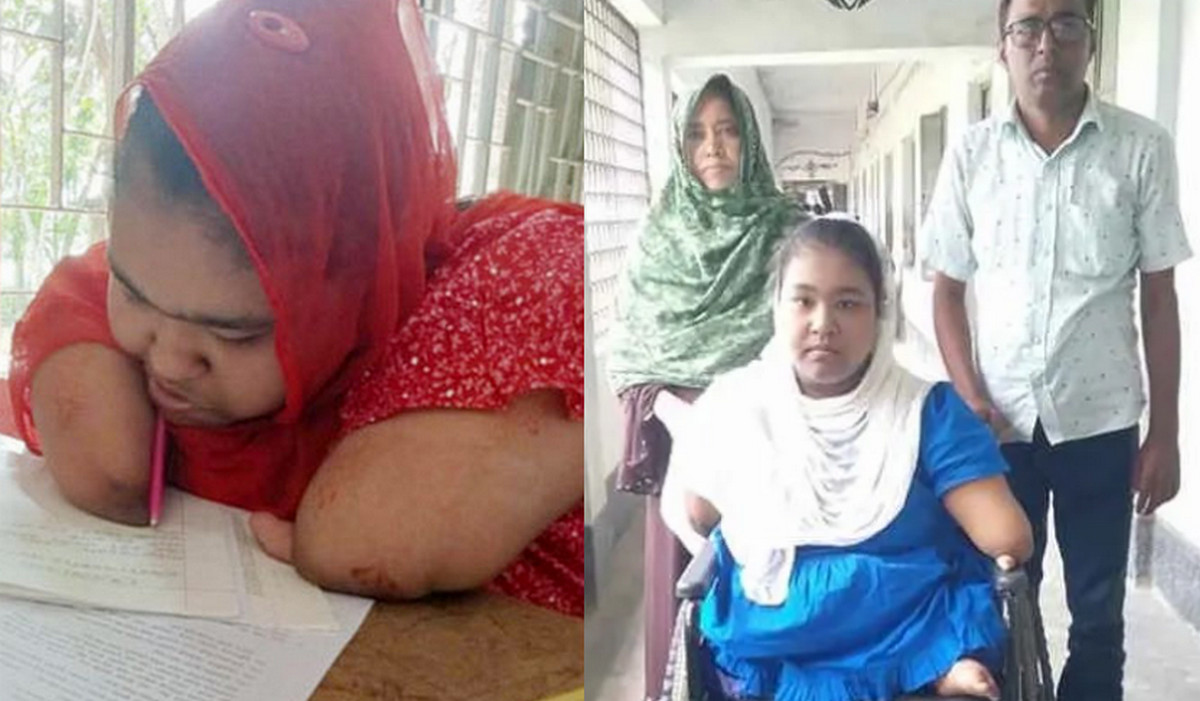 হাত-পা ছাড়াই এসএসসির রেজাল্টে জিরার বড় চমক