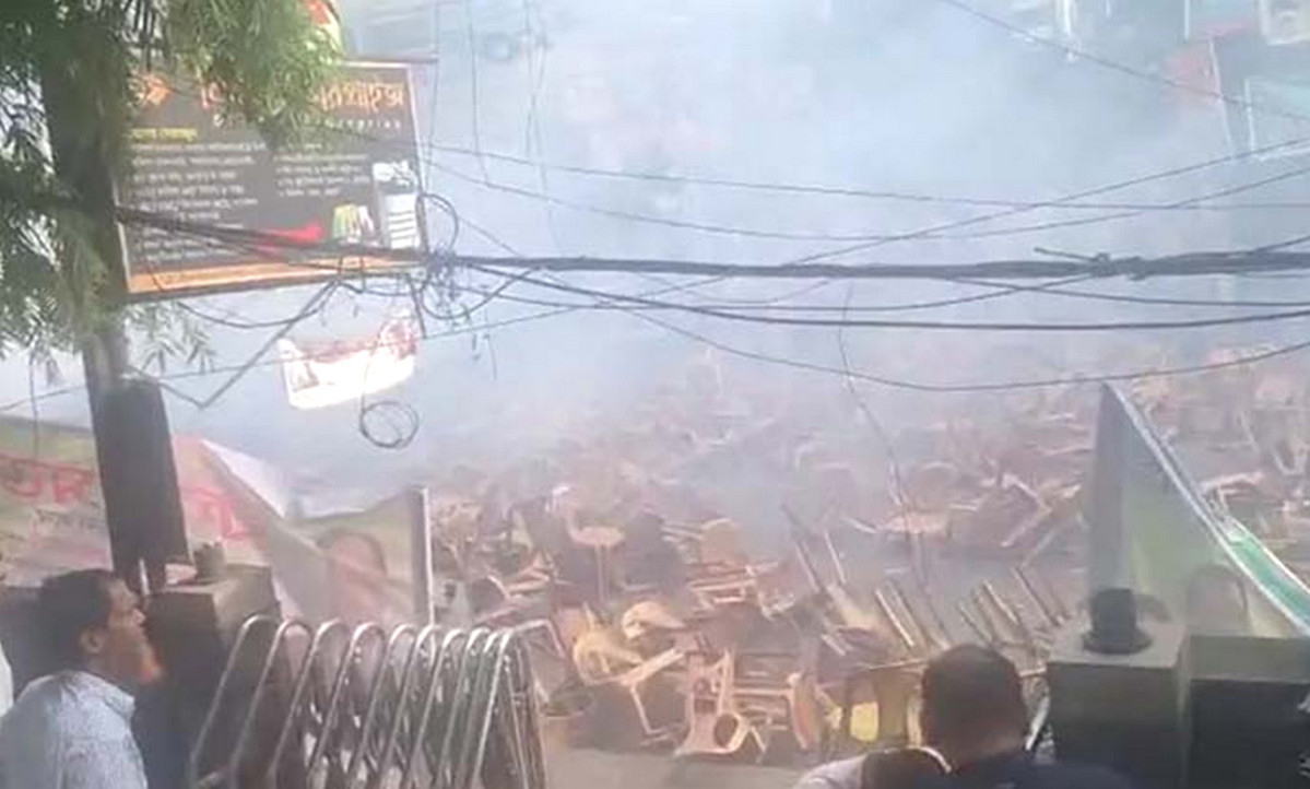 জাতীয় পার্টির সমাবেশে ককটেল বিস্ফোরণ