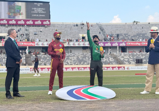 চলছে বাংলাদেশ বনাম ওয়েস্ট ইন্ডিজ ম্যাচ, লাইভ দেখুন এখানে
