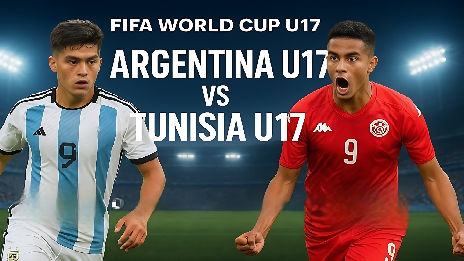 অনূর্ধ্ব-১৭ বিশ্বকাপ: আর্জেন্টিনার বনাম তিউনিসিয়া, যেভাবে দেখবেন