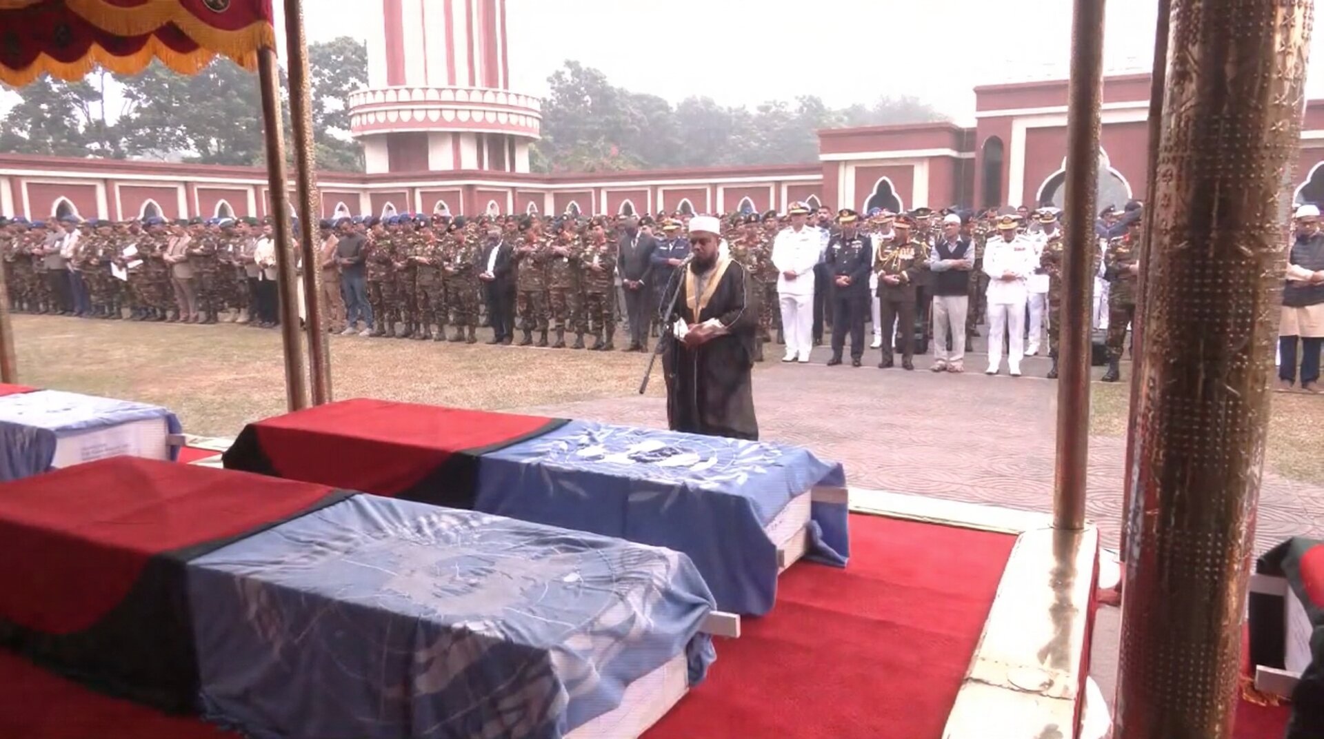 সুদানে শহীদ ৬ বাংলাদেশি শান্তিরক্ষীর জানাজা সম্পন্ন