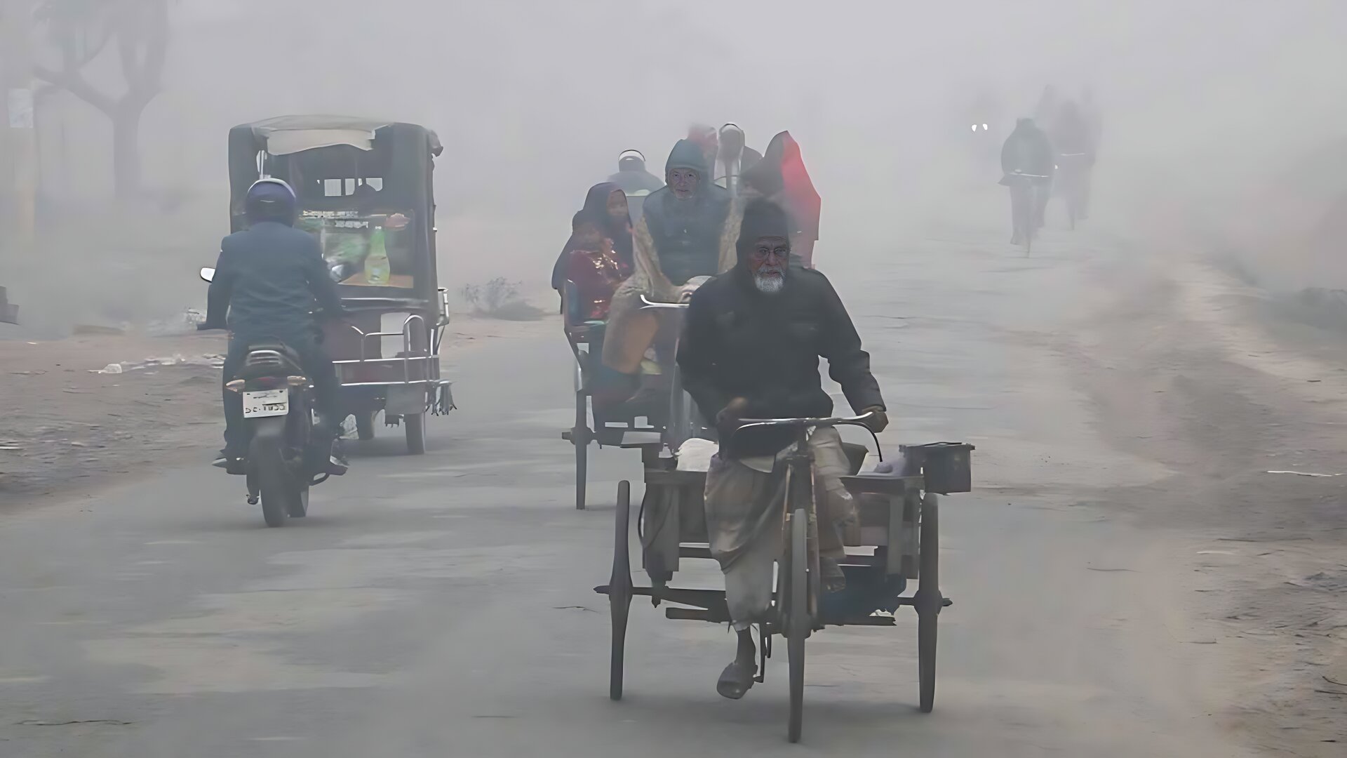 নেই সূর্য, বৃষ্টির মতো ঝরছে কুয়াশা
