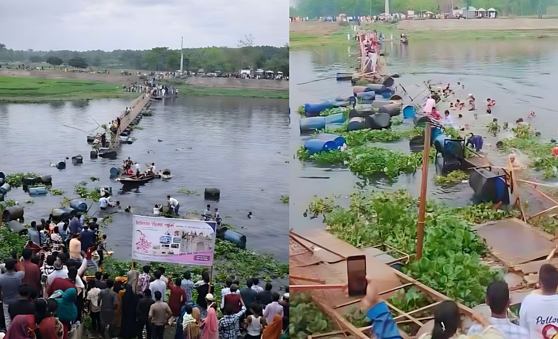 শতাধিক মানুষসহ ভেঙে পড়ল ব্রিজ, প্রাণ হারাল ৫ শিশু