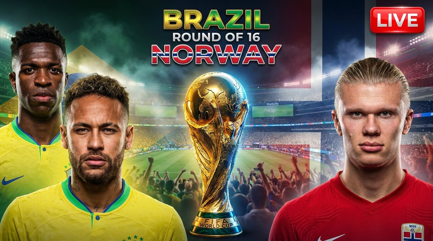 ১৫ মিনিটের খেলা শেষ, ব্রাজিল বনাম নরওয়ে ম্যাচ; সরাসরি দেখুন এখানে