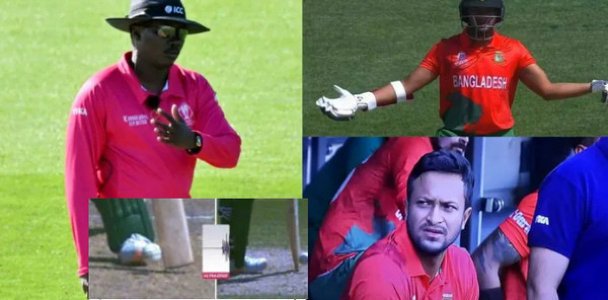 সাকিবকে আউট দেওয়া আম্পায়ার ল্যাংটনই দুদিন আগে দিয়েছিলেন পাঁচ বলে ওভার