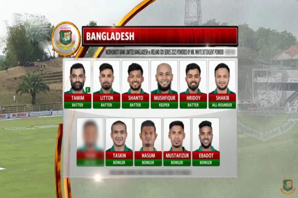 আয়ারল্যান্ডের বিপক্ষে ২য় ওয়ানডের জন্য বাংলাদেশের একাদশ ঘোষণা