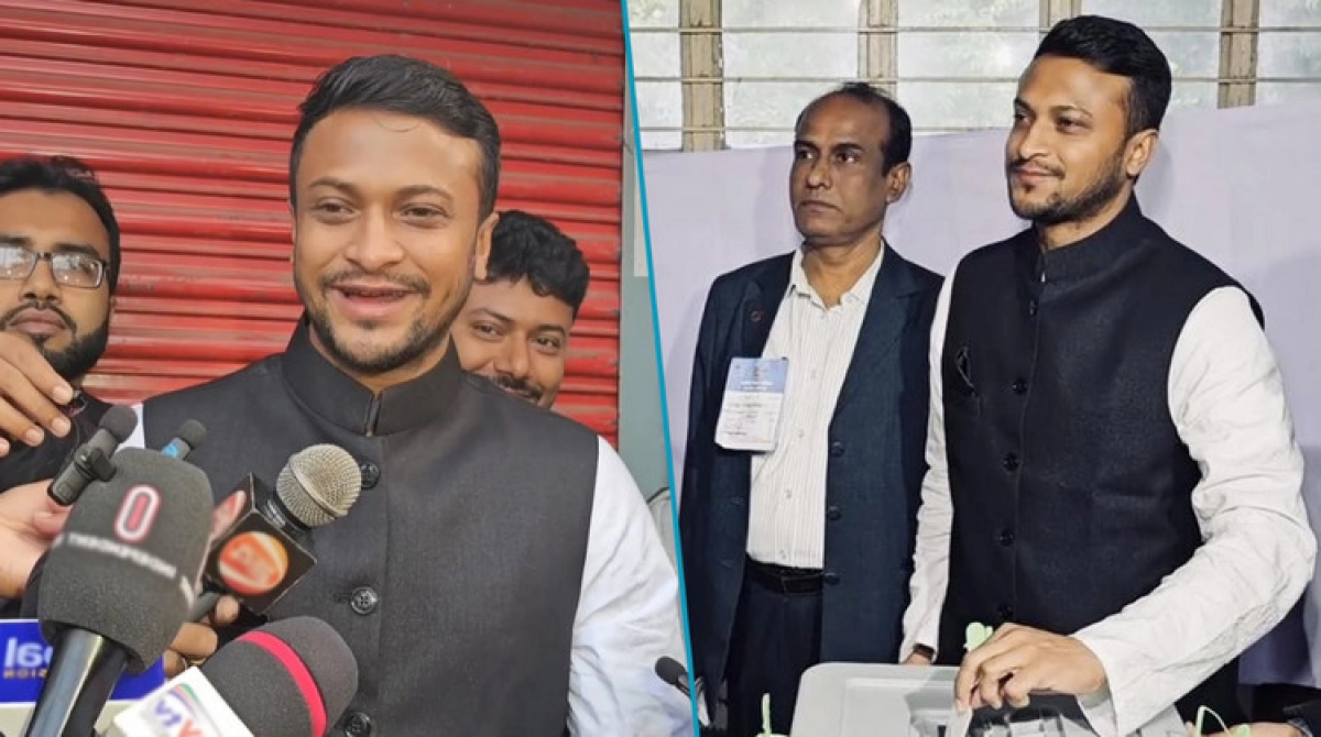 জয়ের আশাবাদী নিয়ে ভোট দিলেন সাকিব