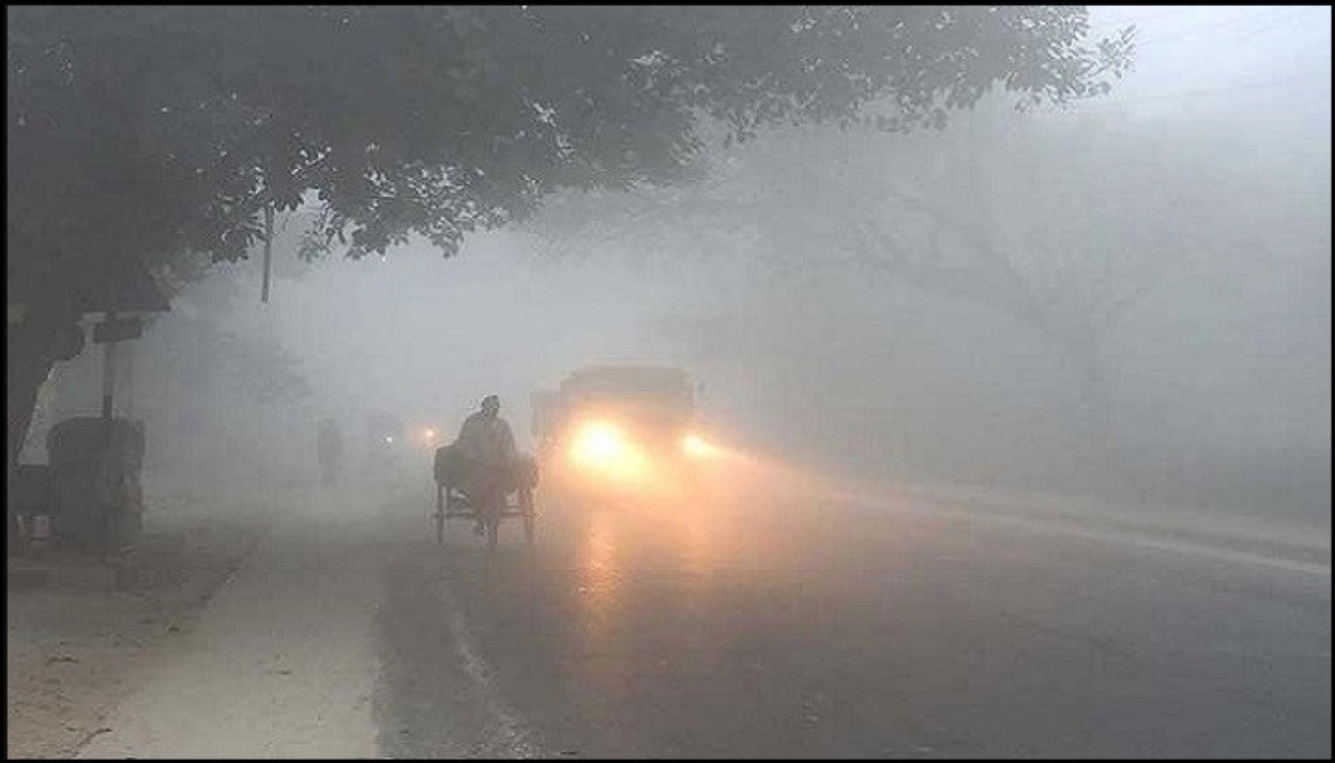 দিনাজপুরের ঘন কুয়াশায় মানব বিপর্যস্ত জনজীবন