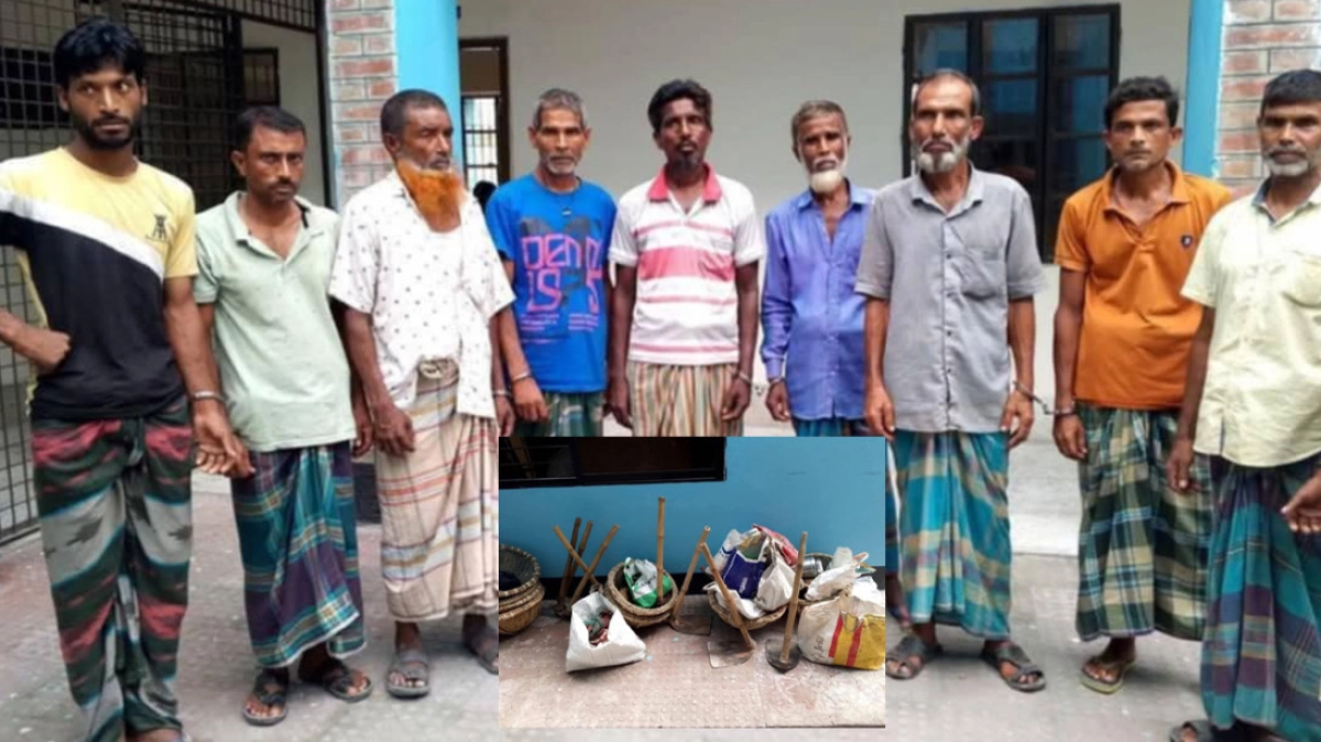 দিনমজুর ভাড়া করে যুবলীগের মিছিল, কোদাল-ঝুড়িসহ আটক ১০