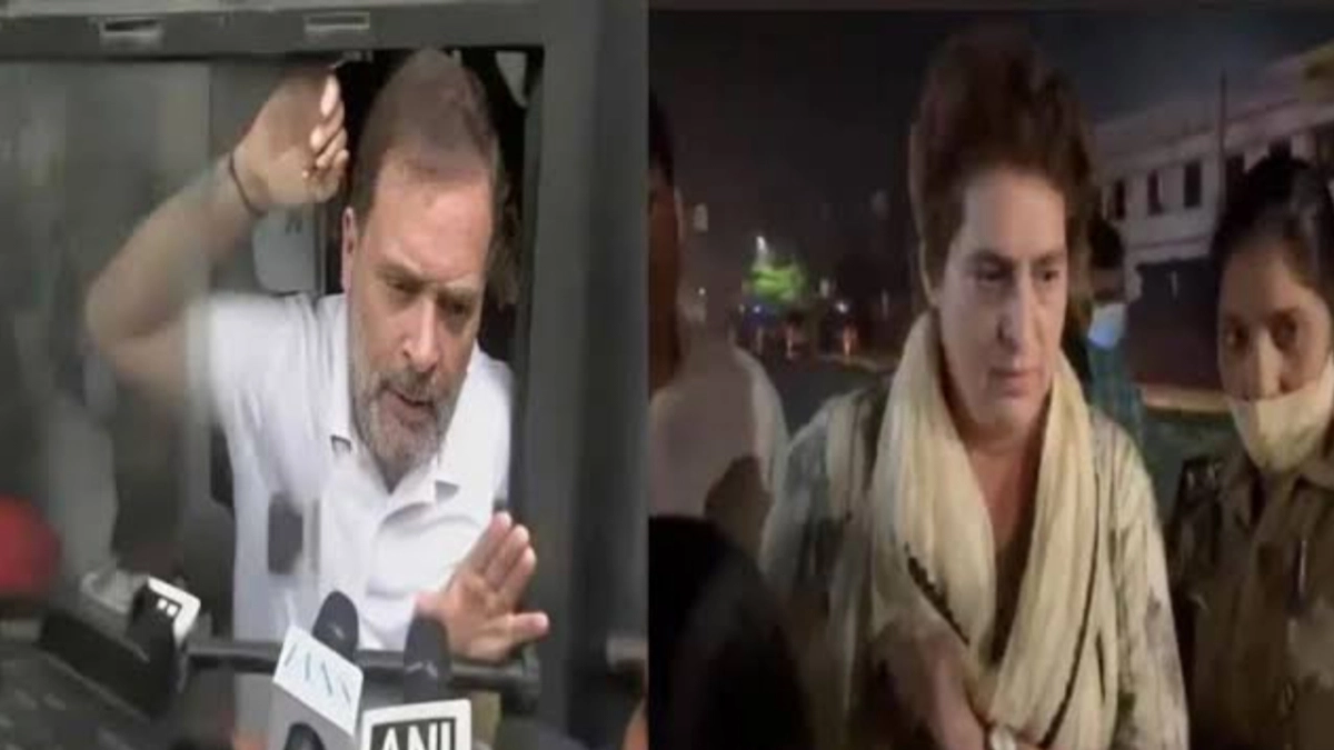 বিক্ষোভকালে দিল্লিতে আটক রাহুল ও প্রিয়াঙ্কা গান্ধী