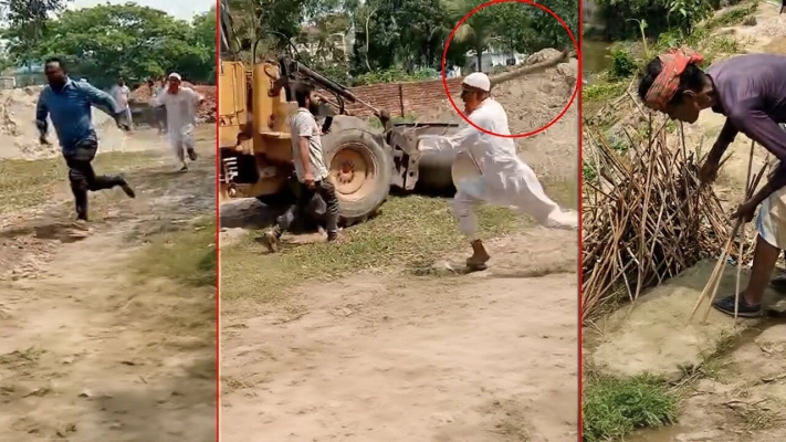 কাজের মান নিয়ে অভিযোগ তোলায় প্রকৌশলীকে বাঁশ নিয়ে পেটালো